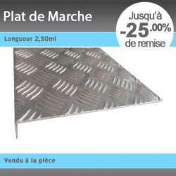 Plat De Marche Alu Damier Plinthe Alu