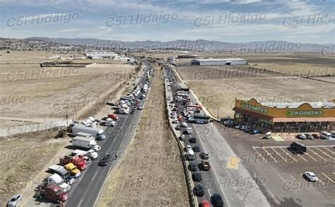 Caos Vial Por Bloqueo De Transportistas En Las Principales Carreteras De Hidalgo