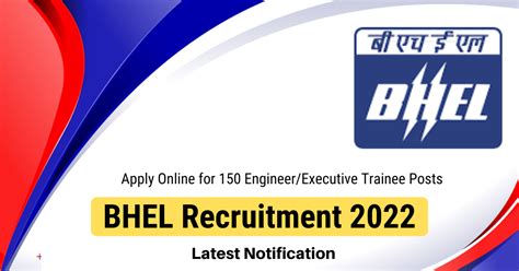 Bhel Recruitment Apply Engineer Executive Trainee Posts