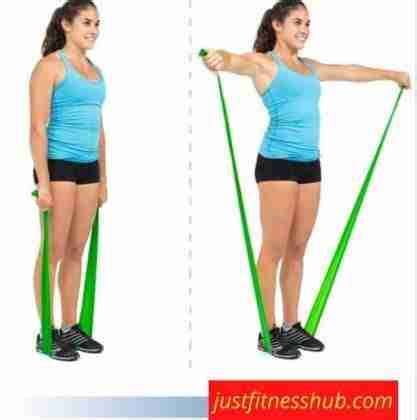 Resistance Band Lateral/Side Raises-How To With Video | Just Fitness