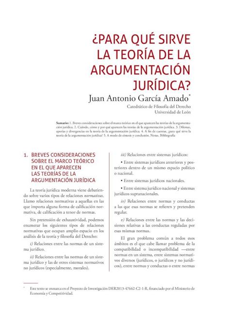 PDF PARA QUÉ SIRVE LA TEORÍA DE LA ARGUMENTACIÓN JURÍDICA