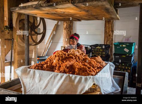 Craft Cider Making Traditional Wooden Apple Press Building A Cheese