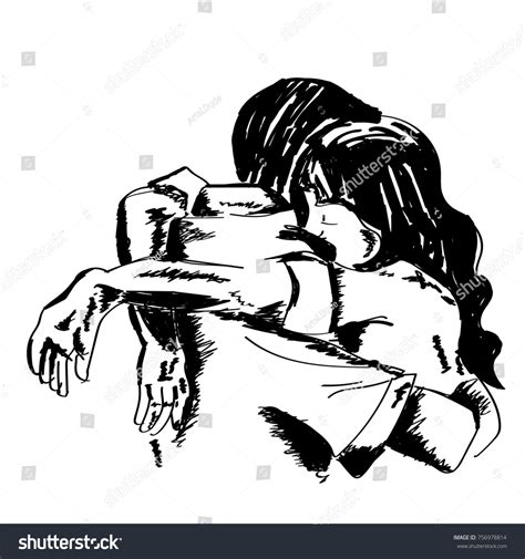 Hand Drawn Vector Couple Hug Stock Vector (Royalty Free) 756978814 | Shutterstock