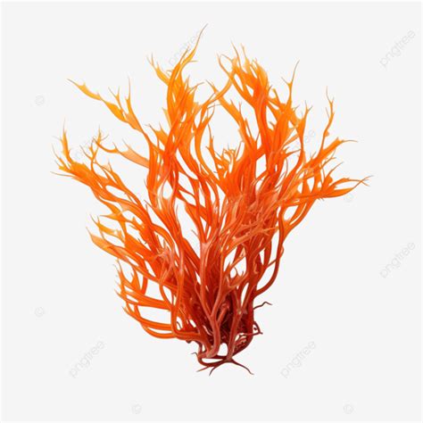 Orange Seaweed Plant Seaweed Sea Orange Png Transparent Image And