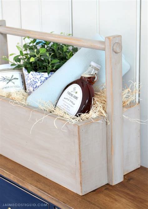 Diy Cozy Wood Gift Basket Jaime Costiglio