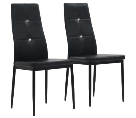 vidaXL Chaises de salle à manger 2 pcs Noir Similicuir vidaXL fr