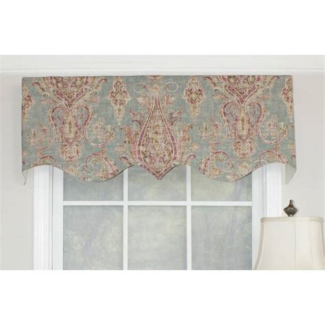 Rlf Home Maybelle Damask Cotton Blend Scalloped 50 W Window Valance And Reviews Wayfair