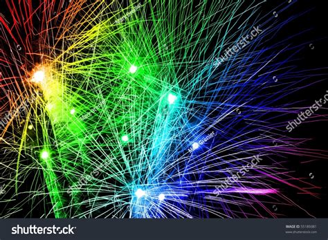 Fireworks Rainbow Stock Illustration 55189381 - Shutterstock