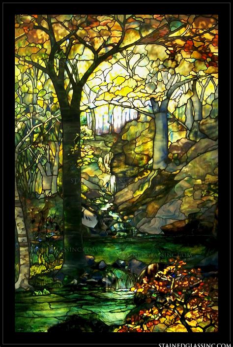 Tiffany Woods Stained Glass Window