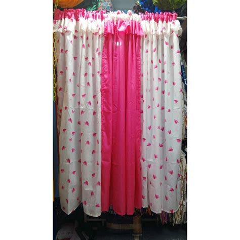 Pink Leaf Design Curtain Shopee Philippines