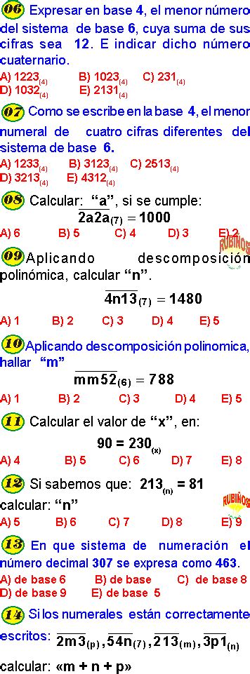 Sistemas De Numeracion Ejercicios Resueltos Pdf