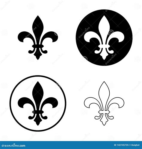 Fleur De Lis - French Symbol Design, French Heralry Cartoon Vector ...