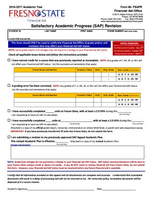 Fillable Online Fresnostate Form 86 FSAPR Fresnostate Fax Email