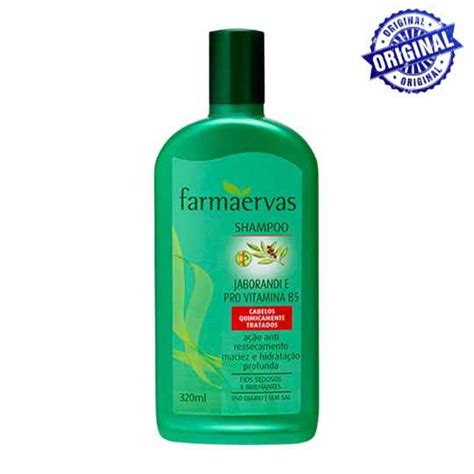 Shampoo Jaborandi Cabelos Quimicamente Tratados Farmaervas Ml