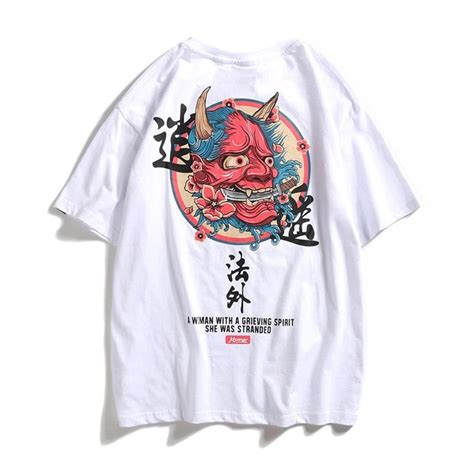 Japanese Streetwear Graphic T Shirts Harajuku Kanji Tee Etsy Uk