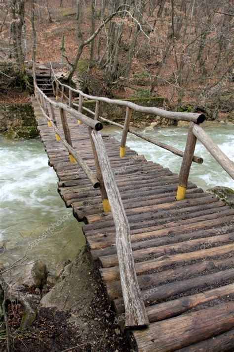 Bridge Over Mountain Stream — Stock Photo © Pklimenko 2622446