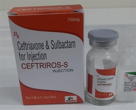 Ceftriaxone Sulbactam Injection 750 MG At 21 Vial Ceftriaxone