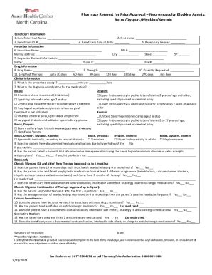 Fillable Online Neuromuscular Blocking Agents Form AmeriHealth