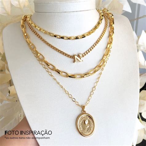 Luísa Lugão Acessórios CHOKER APENAS O COLAR 35CM GROUMET DOURADO