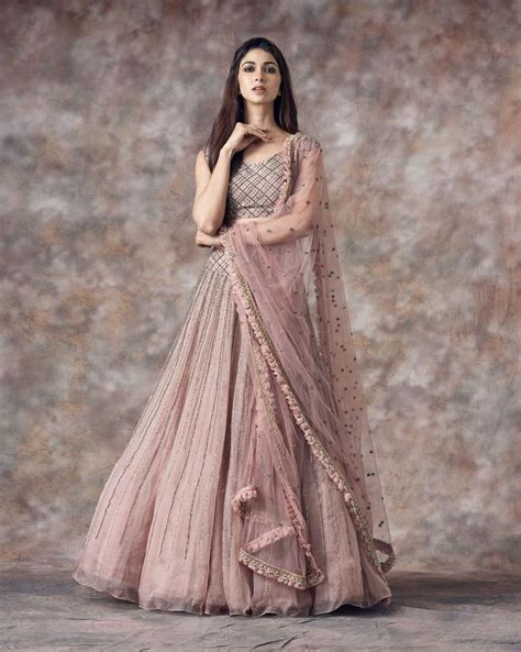 Lehenga Lehenga Color Pastel Pink Gery Lehenga Fabric Organza