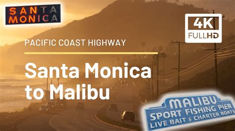 Driving Pacific Coast Highway Santa Monica To Malibu Drive PCH