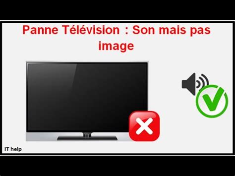 Panne T L Vision Son Mais Pas D Image R Soudre Le Probl Me Youtube