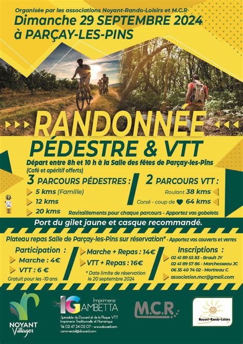 Randonn E P Destre Et Vtt Par Ay Les Pins Noyant Villages Anjou