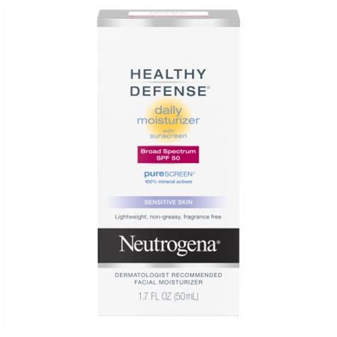 Neutrogena Healthy Defense Daily Facial Moisturizer Fragrance Free For Sensitive Skin With Spf