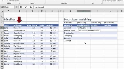 Hur Du Skapar En Antal Om Funktion I Microsoft Excel YouTube