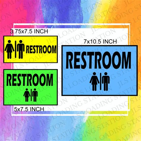 Restroom Laminatedpvc Signage Lazada Ph