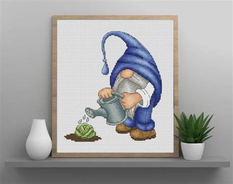 Garden Gnome Cross Stitch Pattern Code Kpx Kspatternsxstitch