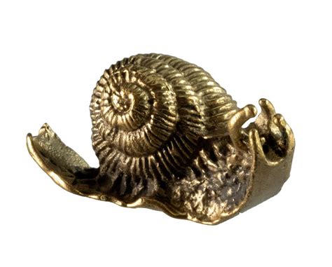 Figurine Escargot Amulette De Tha Lande En Laiton Feng Shui