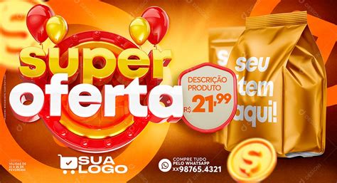 Banner Social Media Super Oferta Supermercados Psd Editável [download