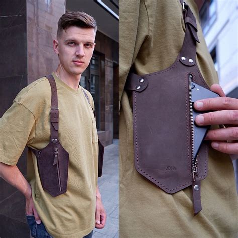 Leather Holster Bag Leather Shoulder Holster Bag Personalization Etsy