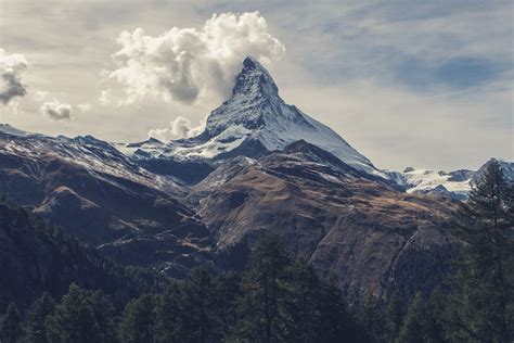 Landscape Swiss Alps Alps Europe Snow Clouds Nature Switzerland