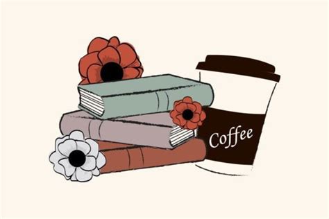 Books and Coffee Vector Art Tshirt Desig Graphic by Nisnis · Creative ...