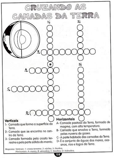 Atividade Sobre Estrutura Da Terra Ano V Rias Estruturas