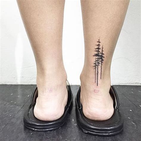 Pine Tree Tattoo On Ankle  Tattoos Tree Tattoo Ankle Tree Tattoo Small