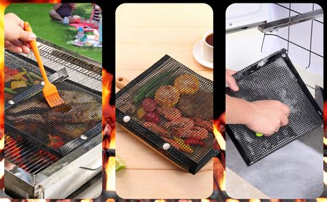 Amazon Bbq Mesh Grill Bags For Outdoor Grill Reusable Pcs Non