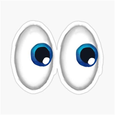 "Blue eyes emoji style" Sticker for Sale by MayaHanna | Redbubble