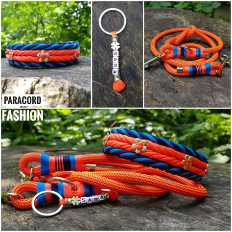 Hundehalsband Aus Paracord Kombiniert Mit Einer Farblich Passenden