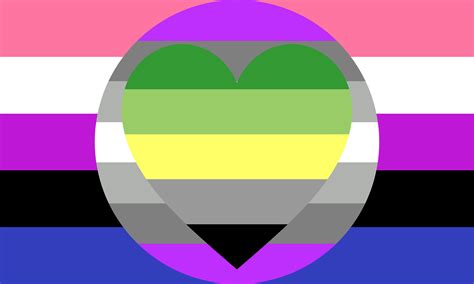 Genderfluid Gray Asexual Aromantic Combo Flag By Pride Flags On Deviantart