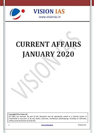 Vision Ias Monthly Current Affair Magazine January Photocopy