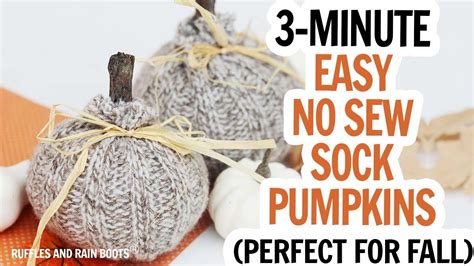 DIY Sock Pumpkins Easy Fall Craft Craft Fair Idea To Make And Sell