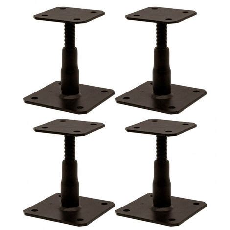 Lot de 4 Pieds de poteau réglables finition noire APB100 150PB SIMPSON