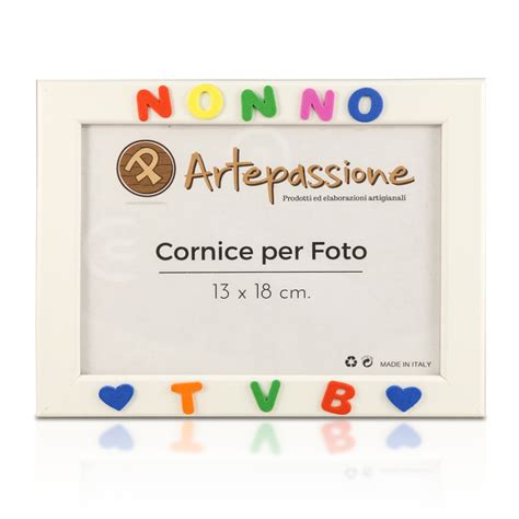 Cornici Per Foto In Legno Con La Scritta Nonno Tvb E Decorata Con