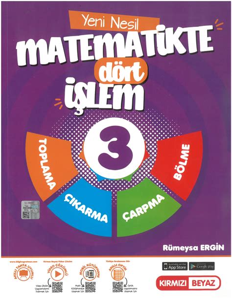 Kırmızı Beyaz Yayınları 3 sınıf Yeni Nesil Dört İşlem Matematik