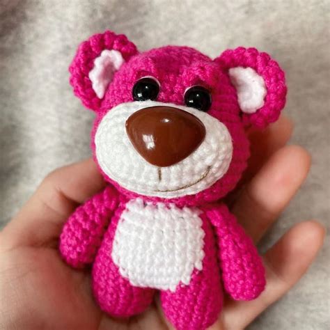 Crochet Lotso Bear Keyring Crochet Lotso Bear Lotso Bear Etsy