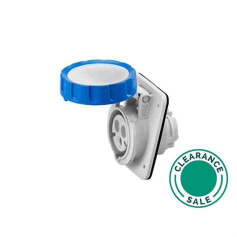 Clearance Gewiss Socket 32a 2pe 220v 10 Degree Angle Flush