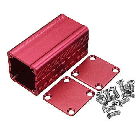 Red Extruded Aluminum Project Box Electronic Enclosure Case Diy Heat